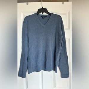 Men's Blue V-Neck Sweater